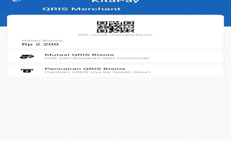 Dashboard pembayaran QR tampilan